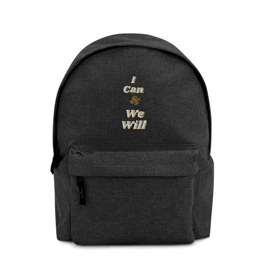 MYNY Hub "I Can & We Will" Embroidered Backpack