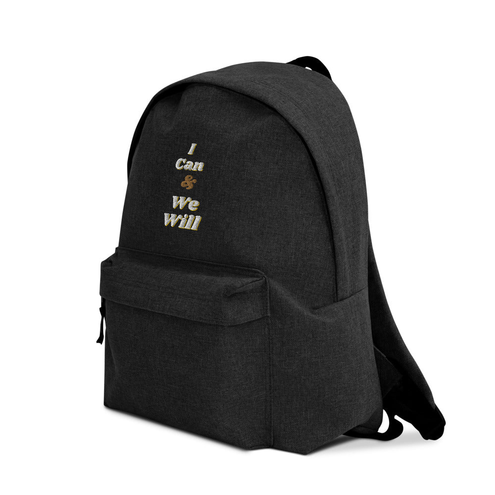 MYNY Hub "I Can & We Will" Embroidered Backpack