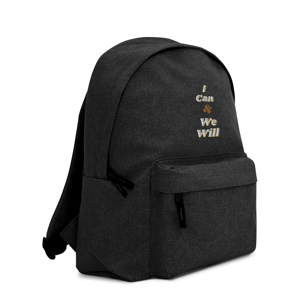 MYNY Hub "I Can & We Will" Embroidered Backpack