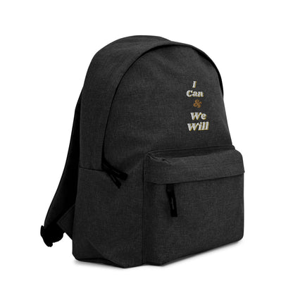 MYNY Hub "I Can & We Will" Embroidered Backpack