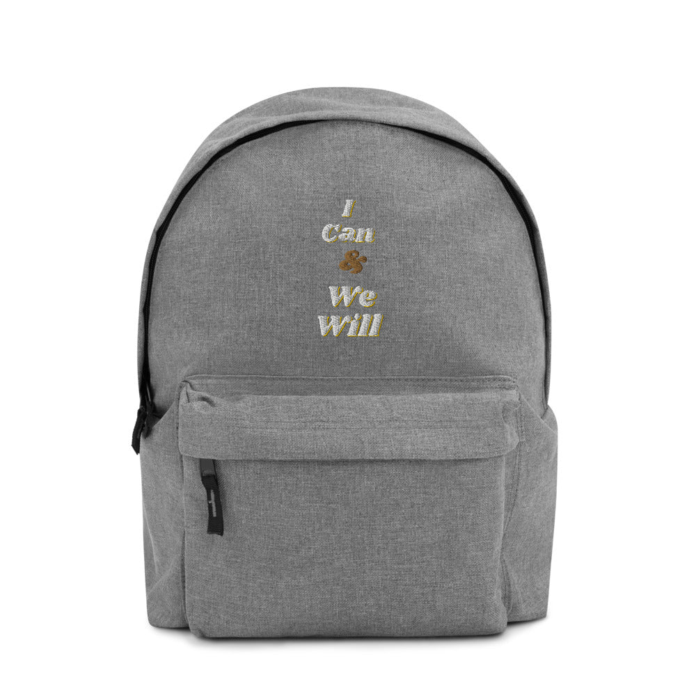 MYNY Hub "I Can & We Will" Embroidered Backpack