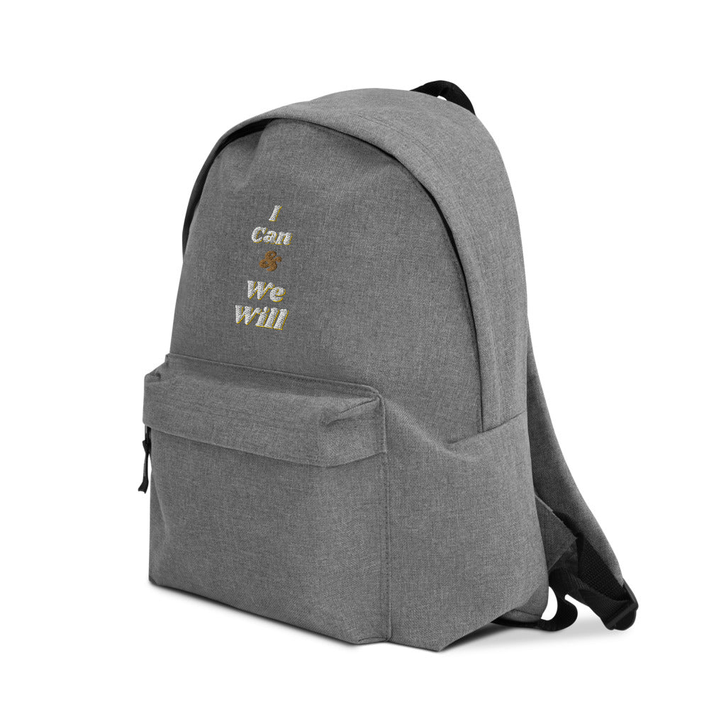 MYNY Hub "I Can & We Will" Embroidered Backpack