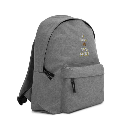 MYNY Hub "I Can & We Will" Embroidered Backpack