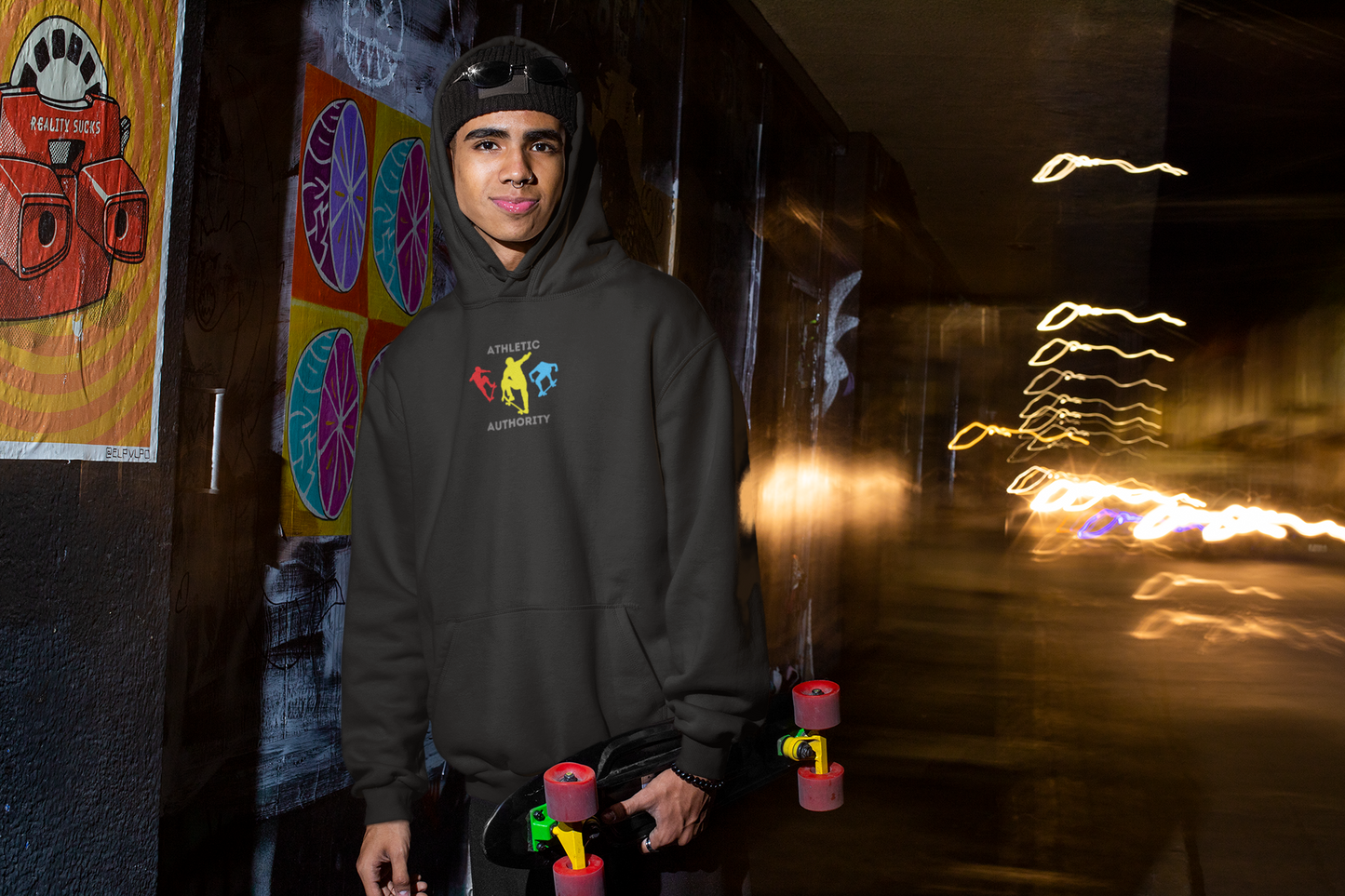 Athletic Authority "Skateboard" Unisex Lightweight Hoodie