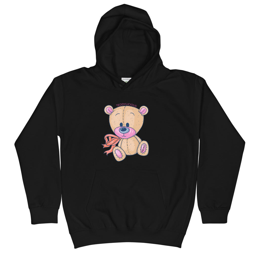 Teddylicious "Penny" Kids Hoodie black front 