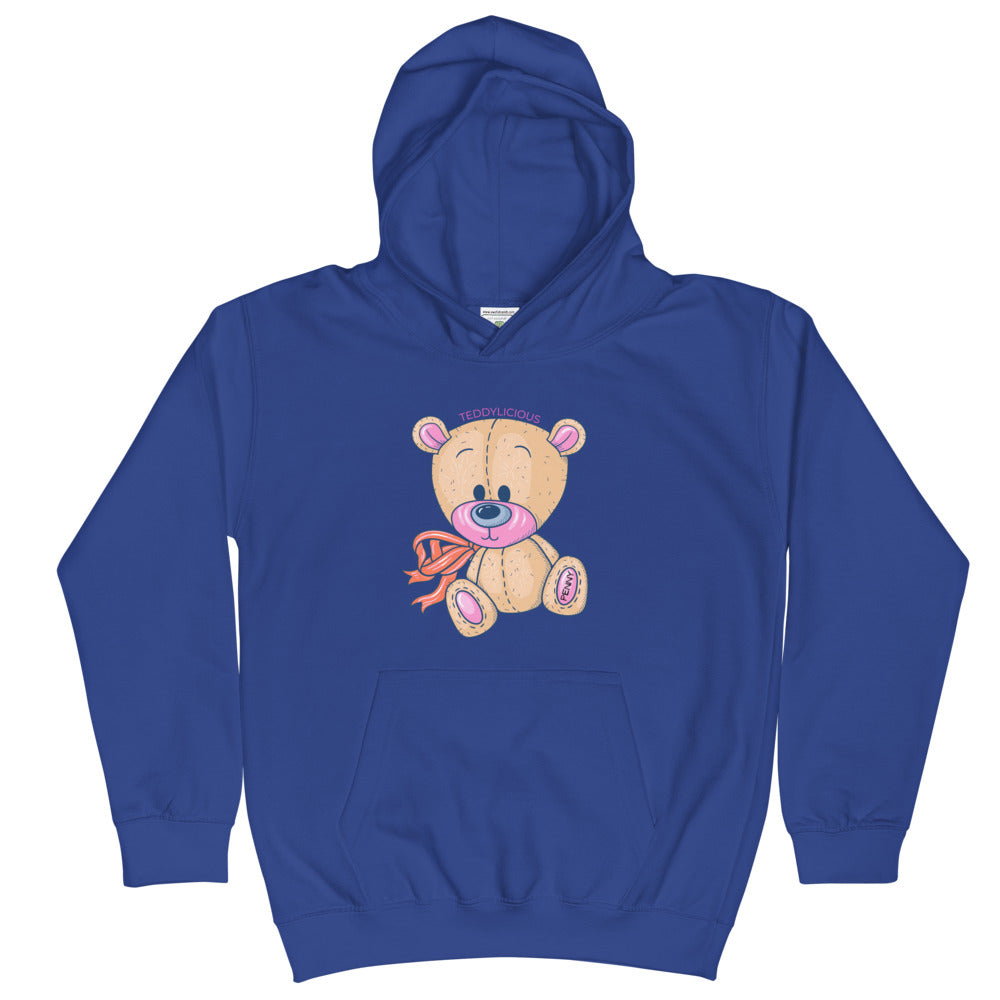 Teddylicious "Penny" Kids Hoodie royal blue front