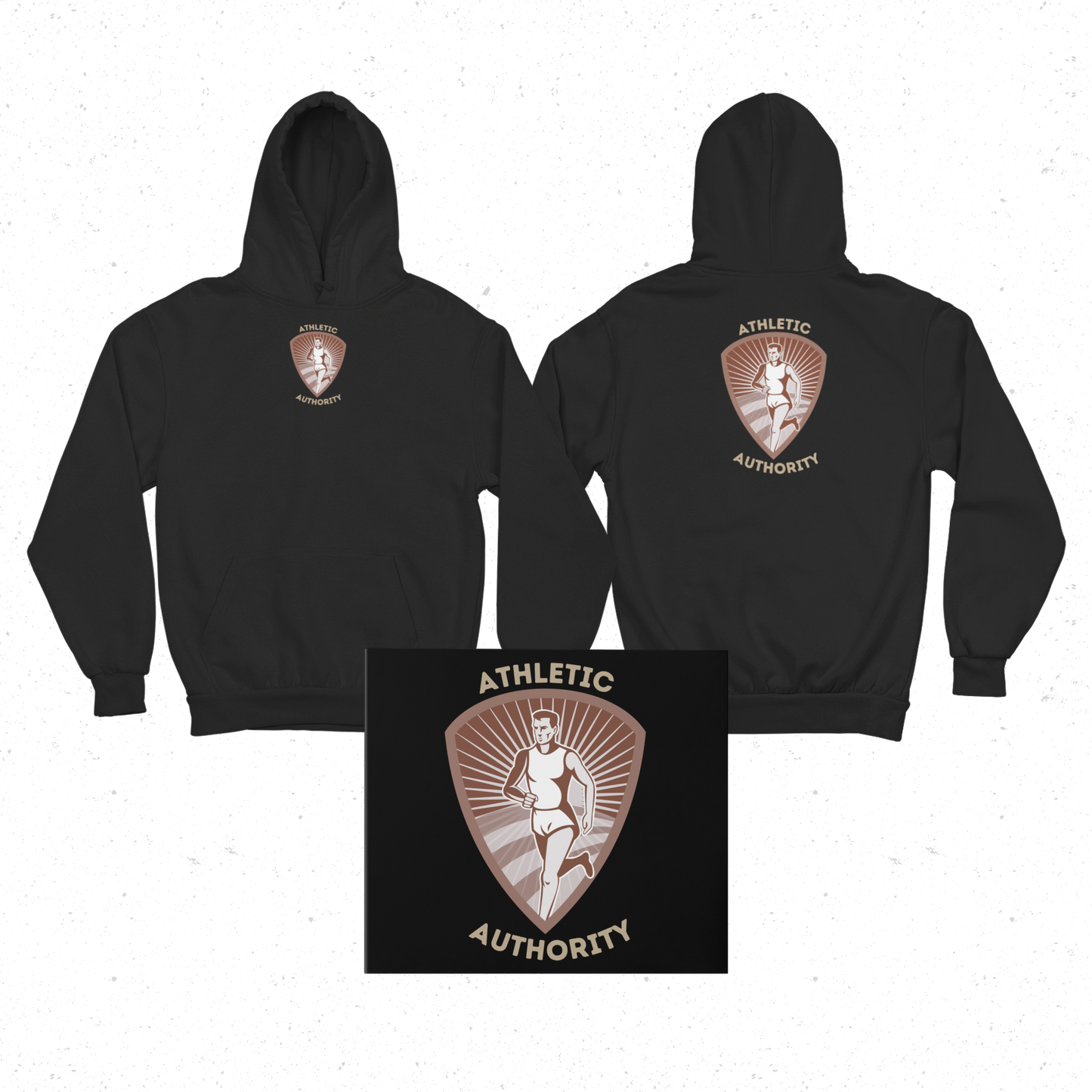 Athletic Authority "Runner Natural" Unisex Lightweight Hoodie