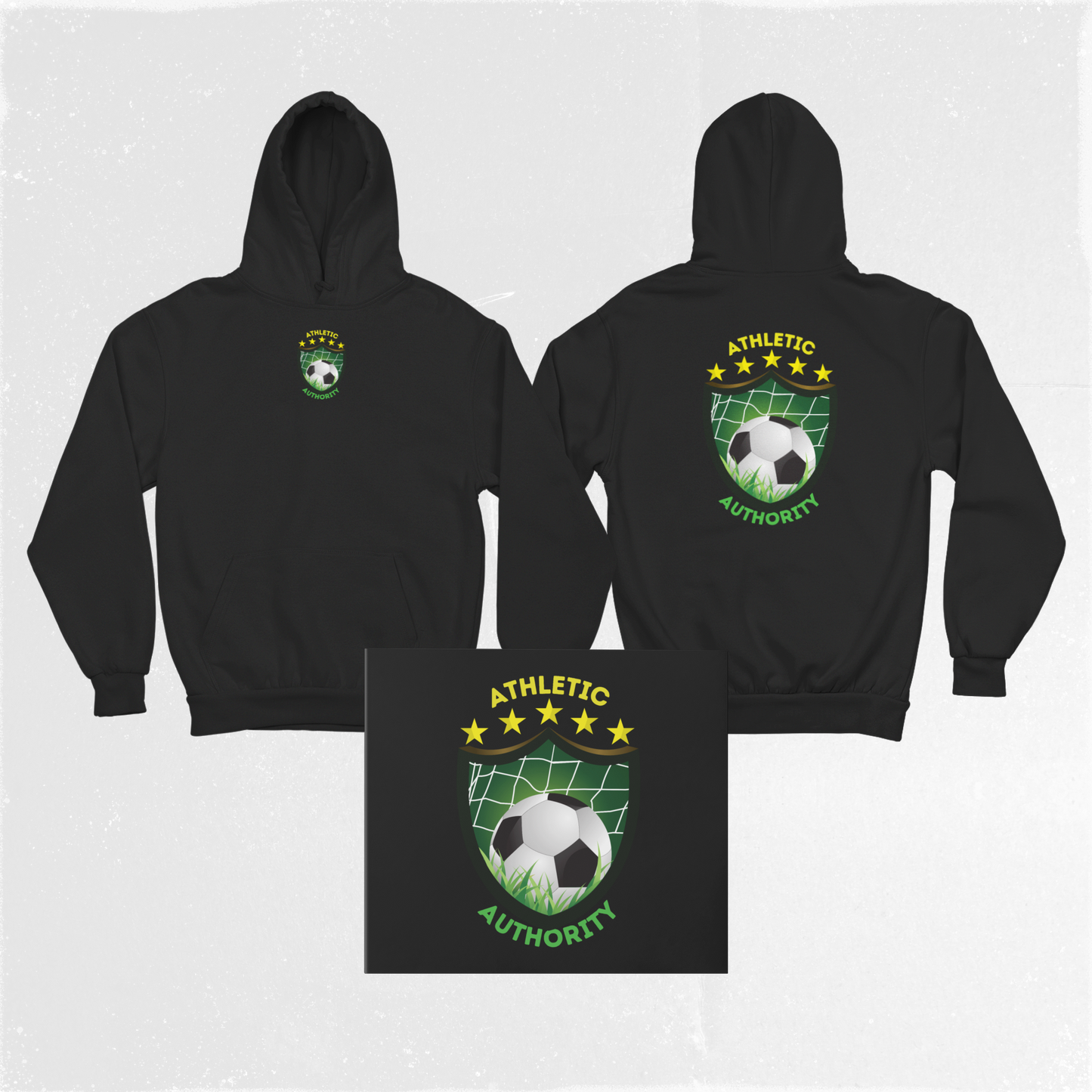 Athletic Authority "Soccer/Football Pitch Crest" Unisex Lightweight Hoodie