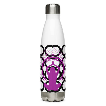 Athletic Authority "Circles Black" Stainless Steel Water Bottle