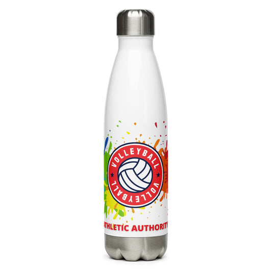 Athletic Authority "Volleyball Splash" Stainless Steel Water Bottle