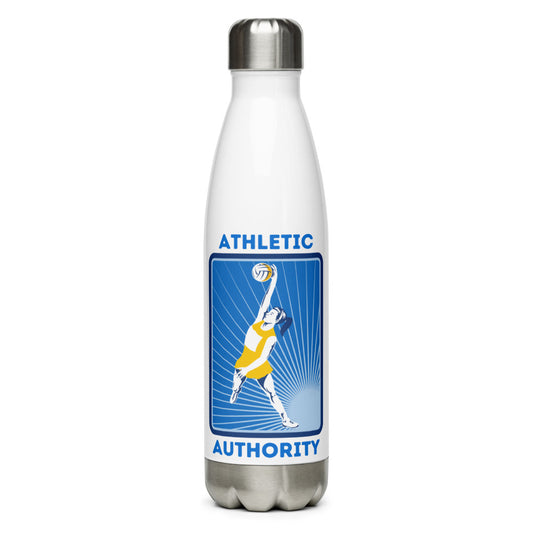 Athletic Authority "Netball Blue" Stainless Steel Water Bottle
