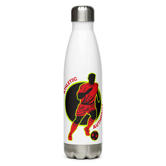 Athletic Authority "Soccer Red" Stainless Steel Water Bottle