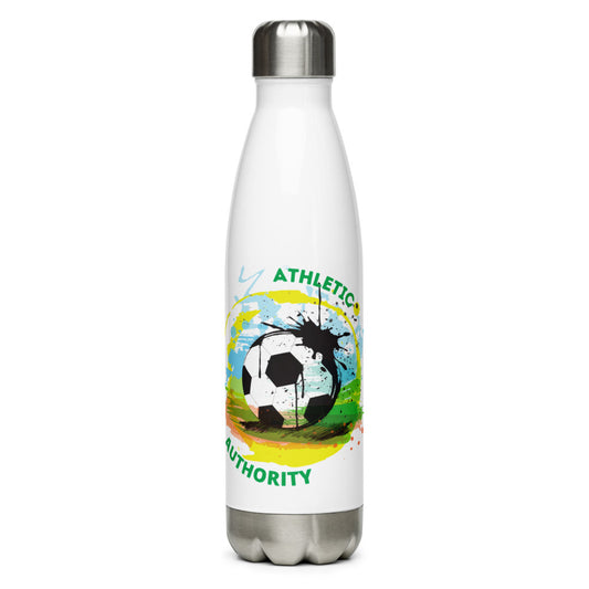 Athletic Authority "Soccer Paint" Stainless Steel Water Bottle