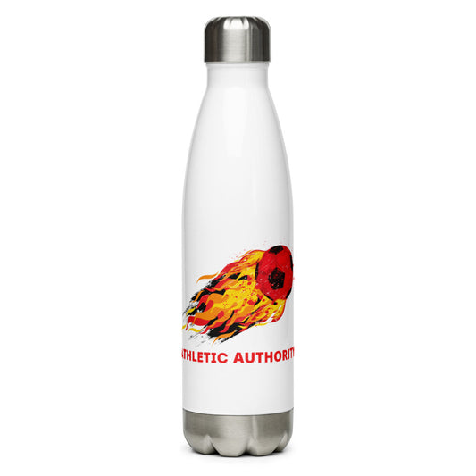 Athletic Authority "Soccer Flame" Stainless Steel Water Bottle
