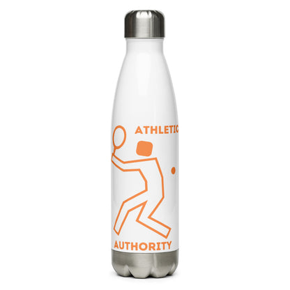 Athletic Authority "Tennis Orange" Stainless Steel Water Bottle