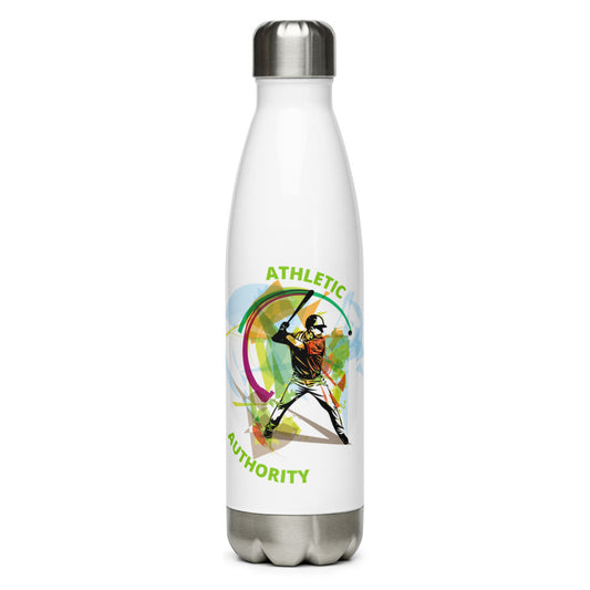 Athletic Authority  "Baseball Batter Paint" Stainless Steel Water Bottle