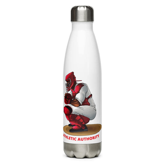 Athletic Authority  "Baseball Catcher" Stainless Steel Water Bottle
