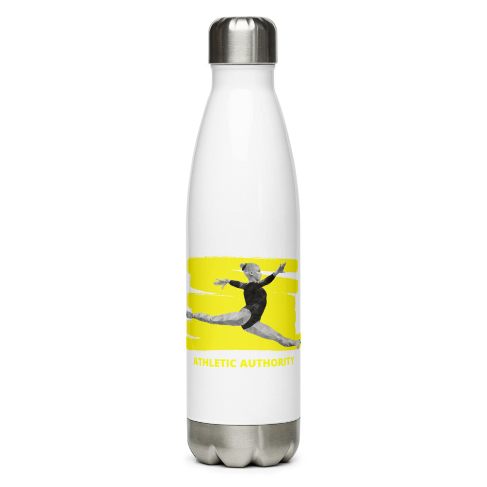 Athletic Authority  "Gymnastics Yellow" Stainless Steel Water Bottle