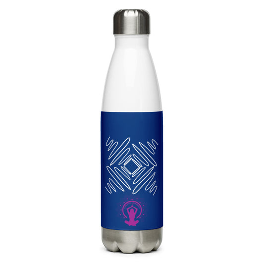 Athletic Authority "Yoga Blue Waves" Stainless Steel Water Bottle