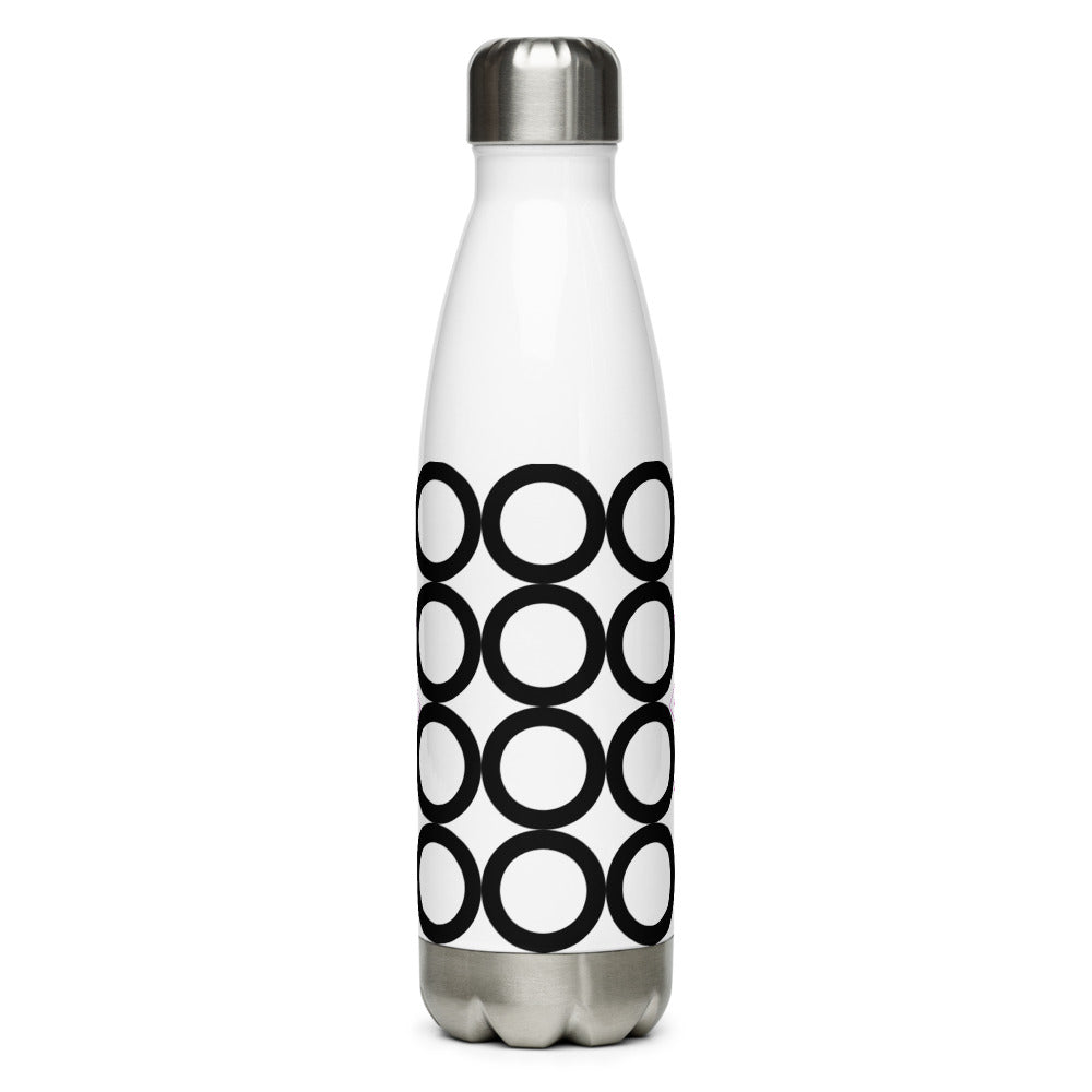 Athletic Authority "Circles Black" Stainless Steel Water Bottle