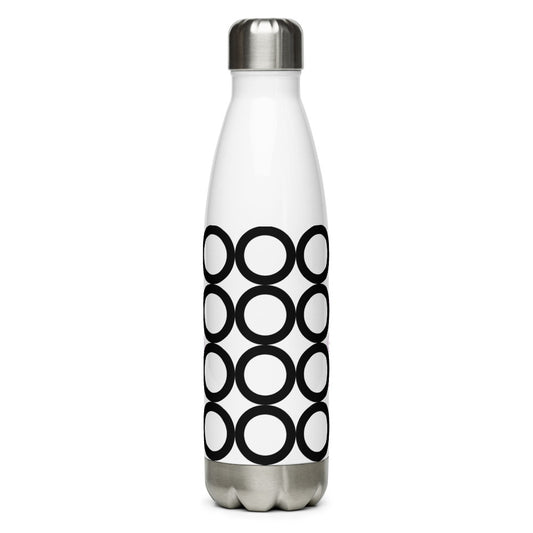 Athletic Authority "Circles Black" Stainless Steel Water Bottle