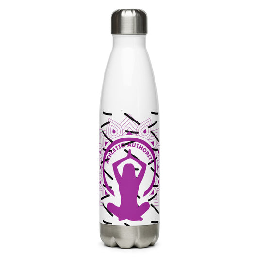 Athletic Authority "Black Dashes" Stainless Steel Water Bottle