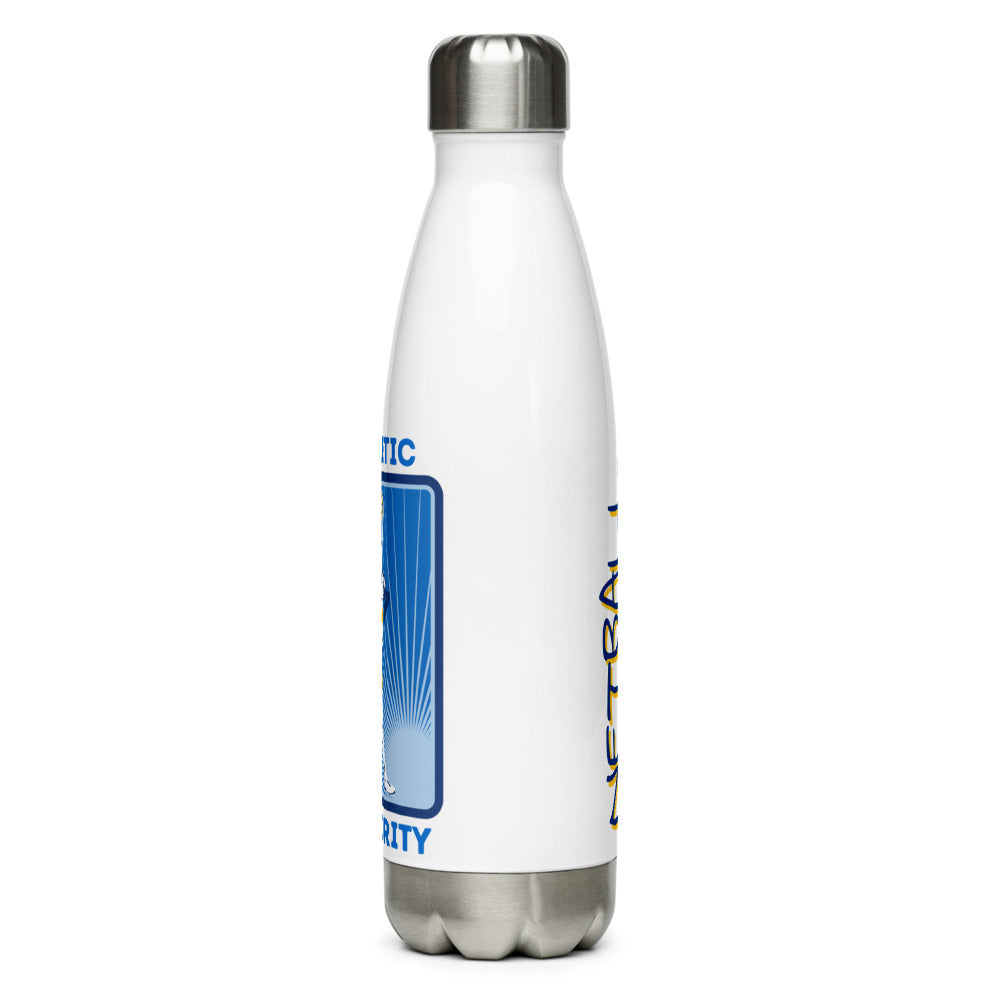 Athletic Authority "Netball Blue" Stainless Steel Water Bottle