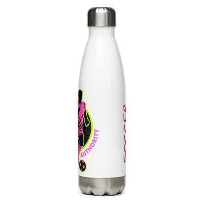 Athletic Authority "Soccer Pink" Stainless Steel Water Bottle
