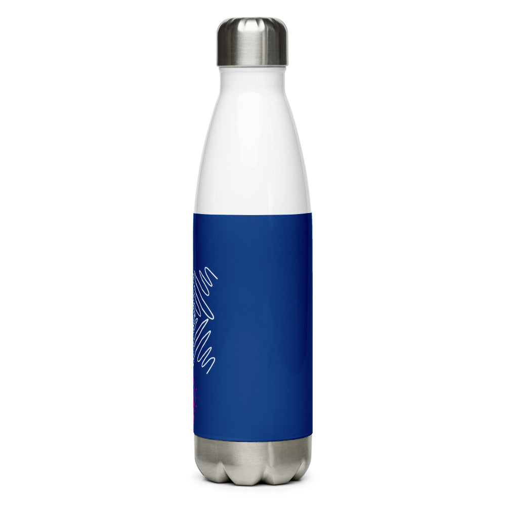 Athletic Authority "Yoga Blue Waves" Stainless Steel Water Bottle