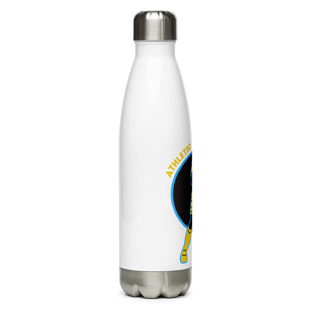 Athletic Authority "Soccer Yellow Blue" Stainless Steel Water Bottle