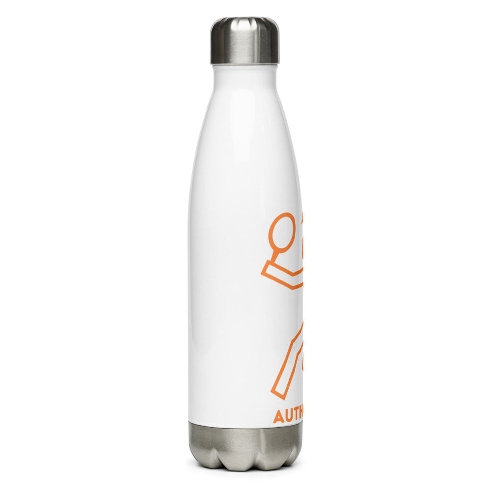 Athletic Authority "Tennis Orange" Stainless Steel Water Bottle