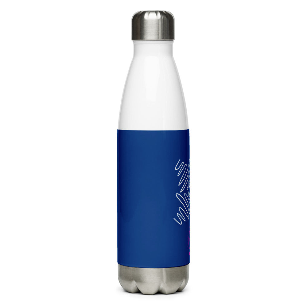 Athletic Authority "Yoga Blue Waves" Stainless Steel Water Bottle