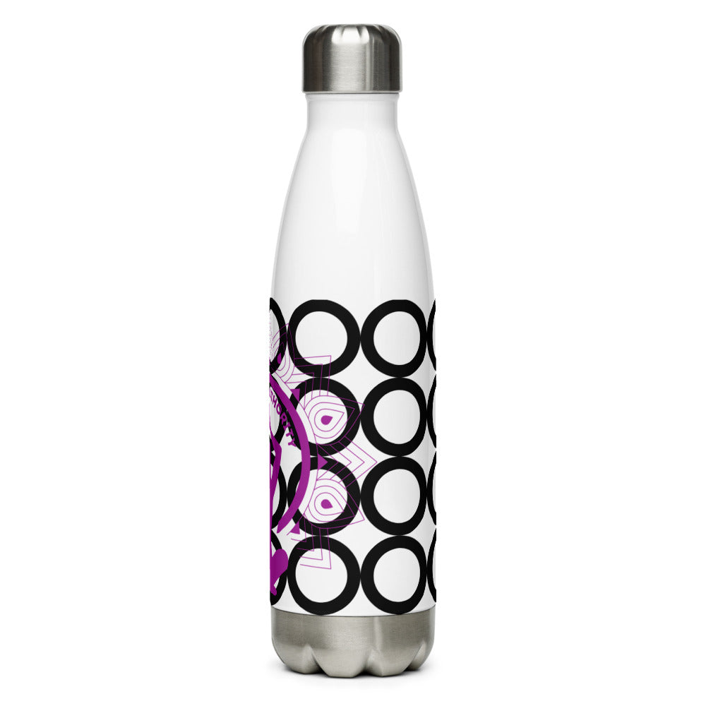 Athletic Authority "Circles Black" Stainless Steel Water Bottle