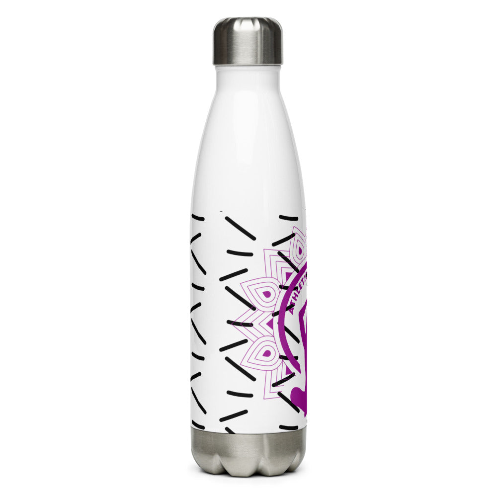 Athletic Authority "Black Dashes" Stainless Steel Water Bottle