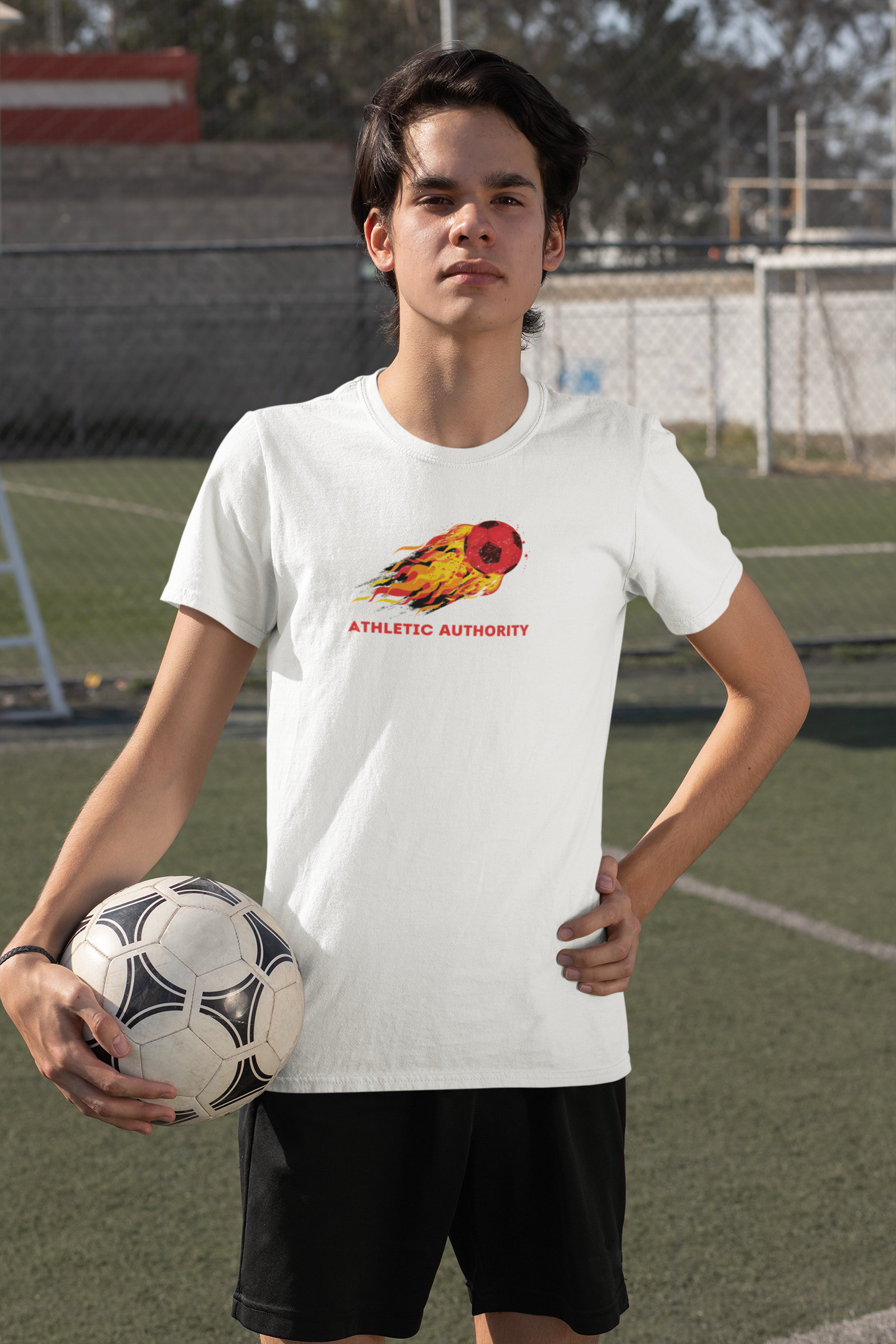 Athletic Authority "  Soccer Flame" Unisex Tri-Blend Short sleeve t-shirt