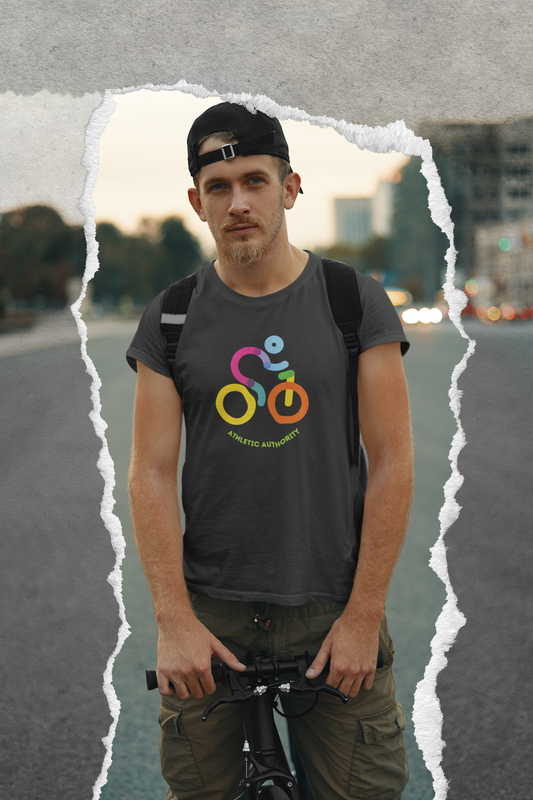 Athletic Authority "Cycling Rainbow" Unisex Tri-Blend Short sleeve t-shirt