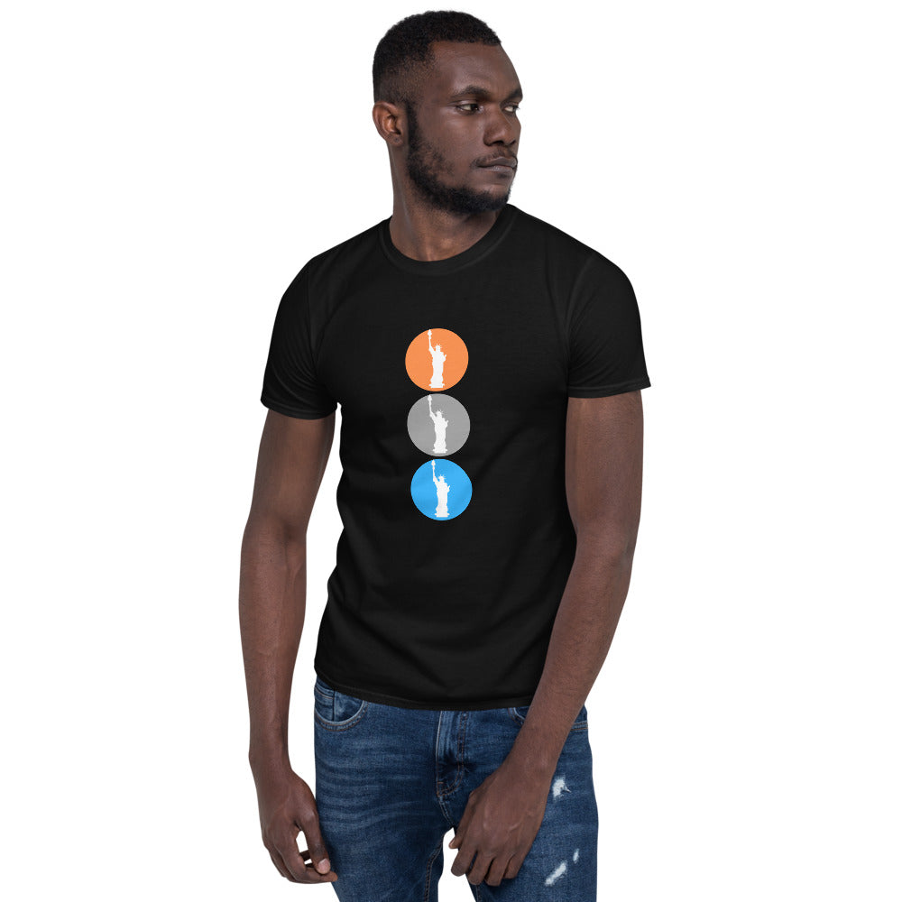 MYNY Hub "Liberty NY Traffic Light" Short-Sleeve Unisex T-Shirt