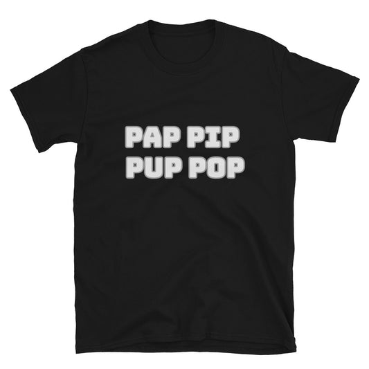 Word Nurd "Pap, Pip, Pup, Pop" Unisex T shirt