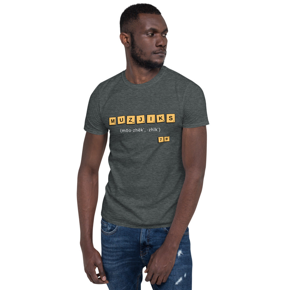 Word Nurd "Muzjiks79" Short-Sleeve Unisex T-Shirt dark heather