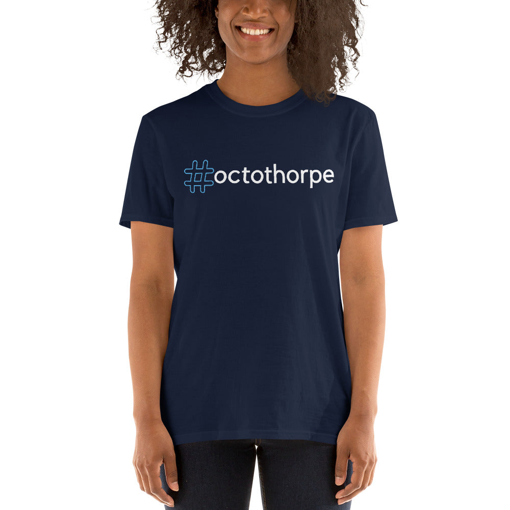 Word Nurd "#Octothorpe" Short-Sleeve Unisex T-Shirt front navy