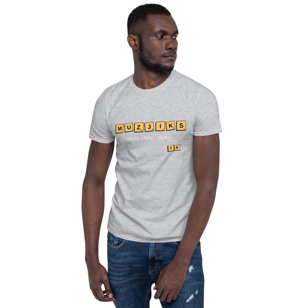 Word Nurd "Muzjiks79" Short-Sleeve Unisex T-Shirt grey 