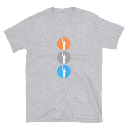 MYNY Hub "Liberty NY Traffic Light" Short-Sleeve Unisex T-Shirt