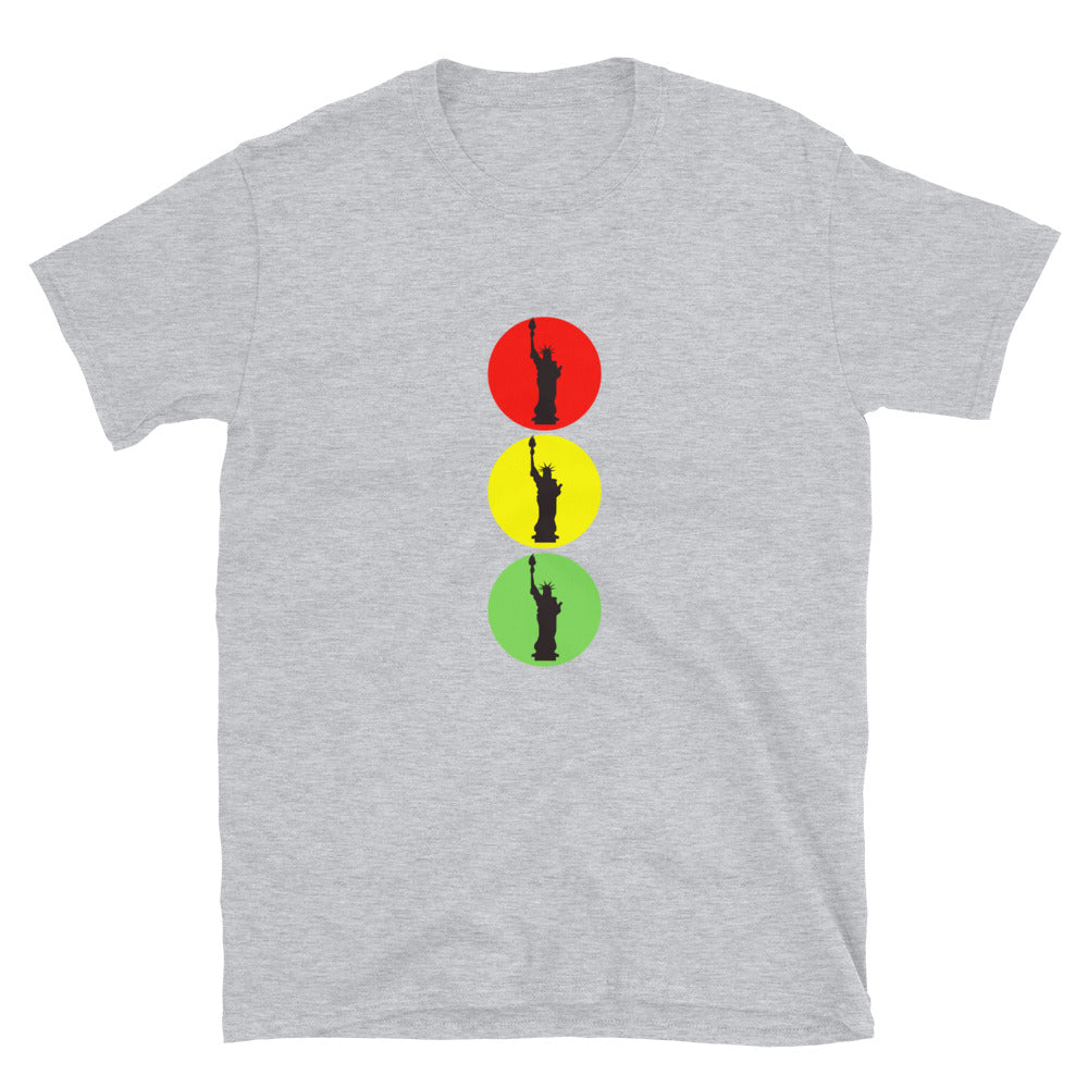 MYNY Hub "Liberty NY Traffic Light 2" Short-Sleeve Unisex T-Shirt