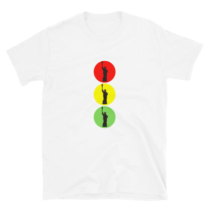 MYNY Hub "Liberty NY Traffic Light 2" Short-Sleeve Unisex T-Shirt