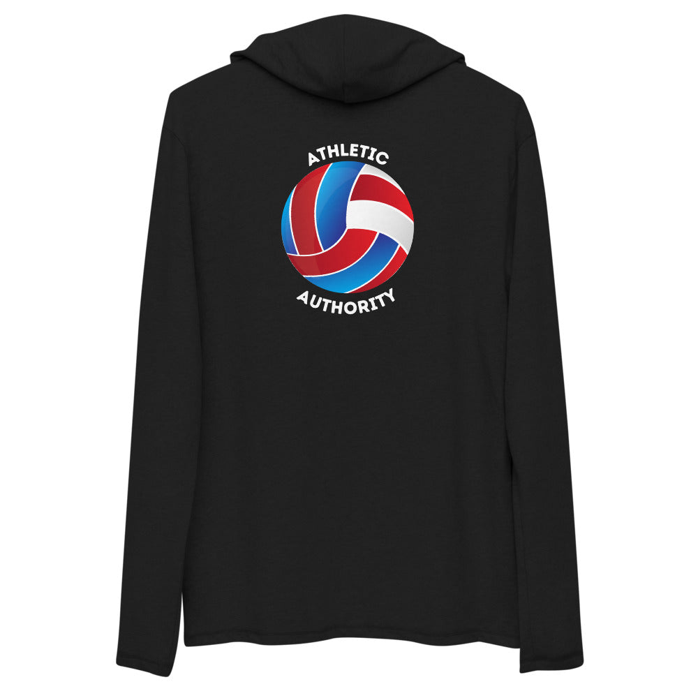 Athletic Authority "Volleyball Red, White and Blue" Unisex Lightweight Hoodie