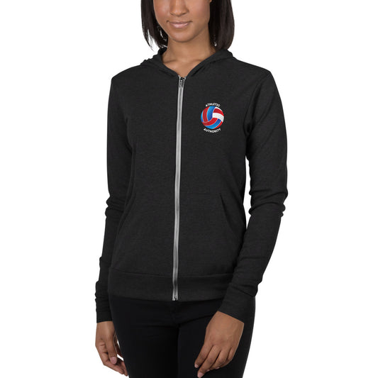 Athletic Authority "Volley" Unisex zip hoodie