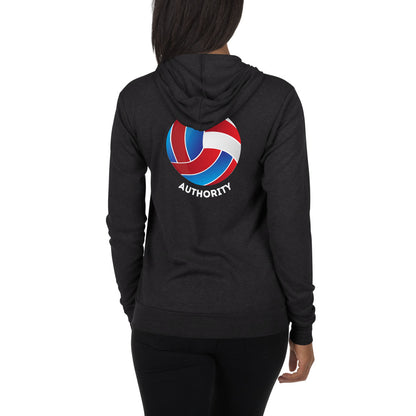 Athletic Authority "Volley" Unisex zip hoodie