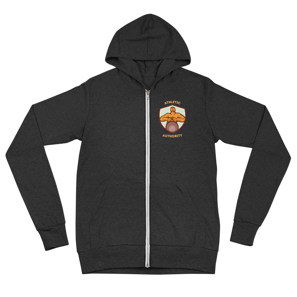 Athletic Authority "Strength" Unisex Lightweight ZIPPER Hoodie