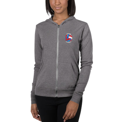 Athletic Authority "Volley" Unisex zip hoodie