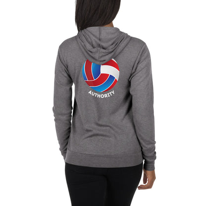 Athletic Authority "Volley" Unisex zip hoodie